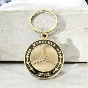 MERCEDES BENZ NWOT KEY RING two tone metal AMG